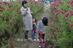 阿智村賞・下平雅章　「花畑で楽しむ」（長野県飯島町）